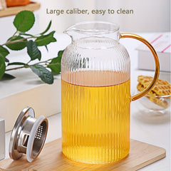 Large Capacity Glass Water Bottle 1200ml Outdoor Jug Tea Kettle