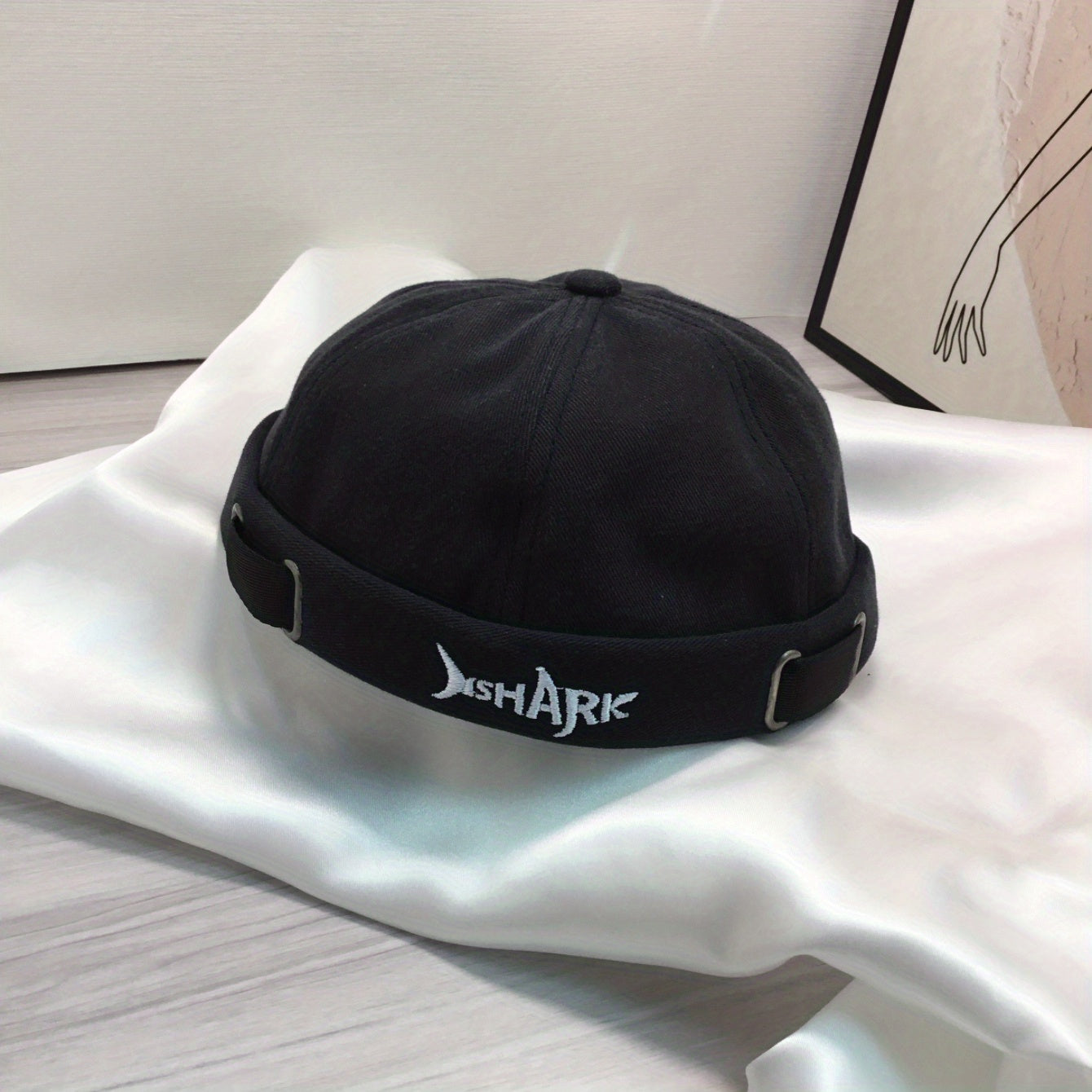 Shark Skull Embroidery Beanie Cap Hip Hop Hat