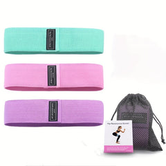 Non Slip Fabric Resistance Bands for Yoga Booty Exercise Set of 3