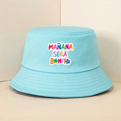 Candy Bucket Hat Letter Print Casual Basin Hat Unisex Lightweight Fisherman Cap