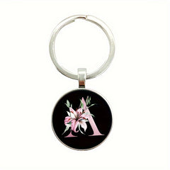 5pcs Initial Letter Pattern Keychain Gift For Family Pendant Keychain