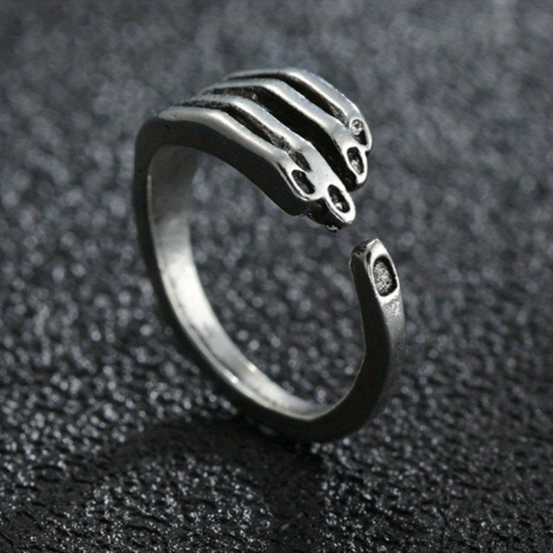 Men's Vintage Flower Snake Hug Ring Punk Metal Boho Party Jewelry