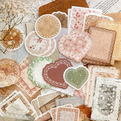 100pcs Retro Note Materials Package Memory Prologue Series Notebook Paper