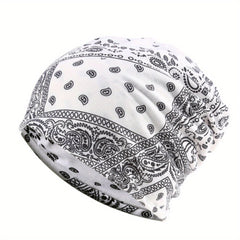 Paisley Print Elastic Beanie Turban Cap Unisex Chemo Hat