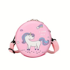 Kids Cartoon Crossbody Bag Mermaid Unicorn Dinosaur Bear Pattern Wallet