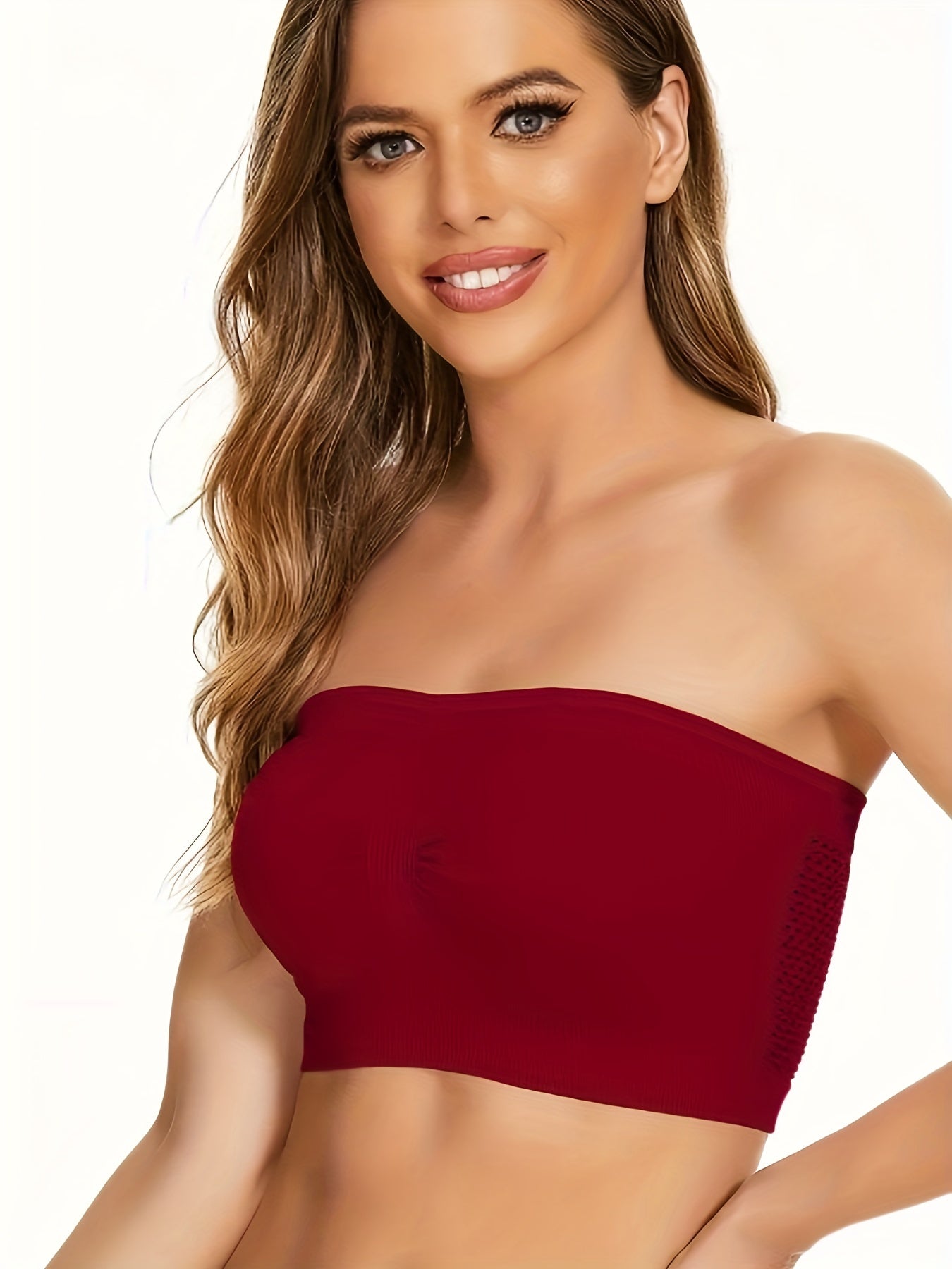 Seamless Strapless Bandeau Bra Stretch Intimates Women's Lingerie