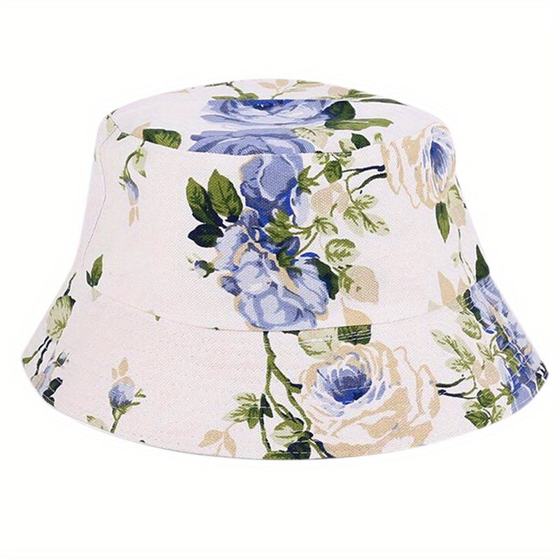 Boho Plant Printed Bucket Hat Lightweight Casual Basin Hat Unisex