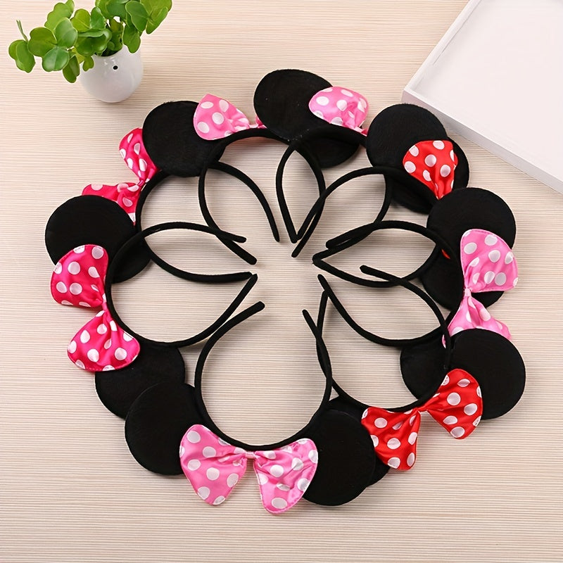 Girls Mouse Ears Headband Dot Bow Headband Head Accessories
