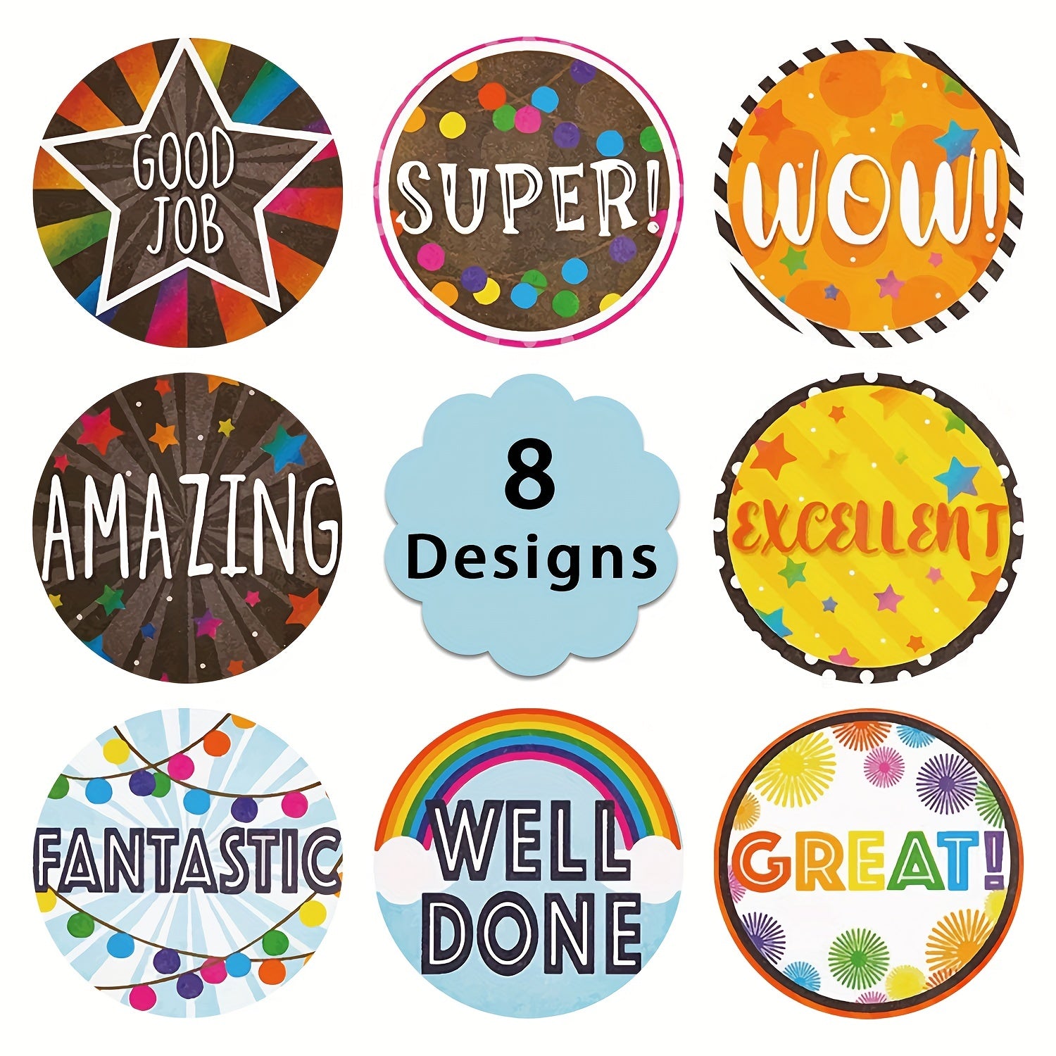 500 Stickers Rolls Incentive Stickers Labels Sealing Stickers