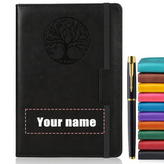 Personalized A5 Journal with Tree Cover & Pen