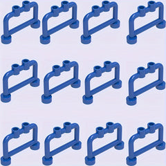 12pcs ABS Building Block Traffic Road Guardrail Set for DIY Animal Scene Play