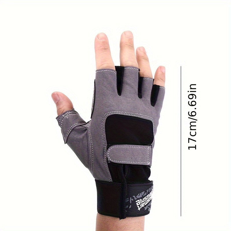Unisex Half Finger Cycling Gloves Adjustable Non Slip