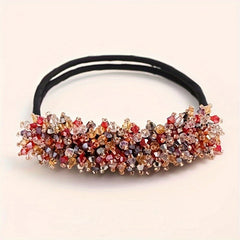 Crystal Pearl Hair Device Braided Headdress Hair Artifact Bun Accessories