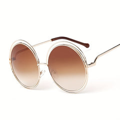 Oversized Round Sunglasses Hollow Summer UV400 Sun Shades