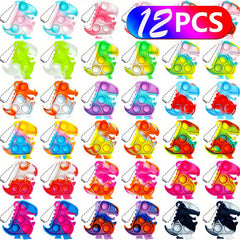 12pcs Random Dinosaur Mini Dino Birthday Party Supplies Fidget Toy Stress Relief