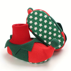 Christmas Cartoon Baby Boots Soft and Warm for Indoor Outdoor Walking