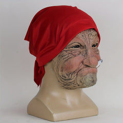 Red Hood Grandma Mask Halloween Party Props