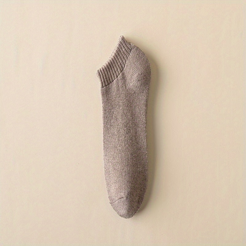 10 Pairs Women's Low Cut Ankle Socks Solid Soft & Comfy Stockings