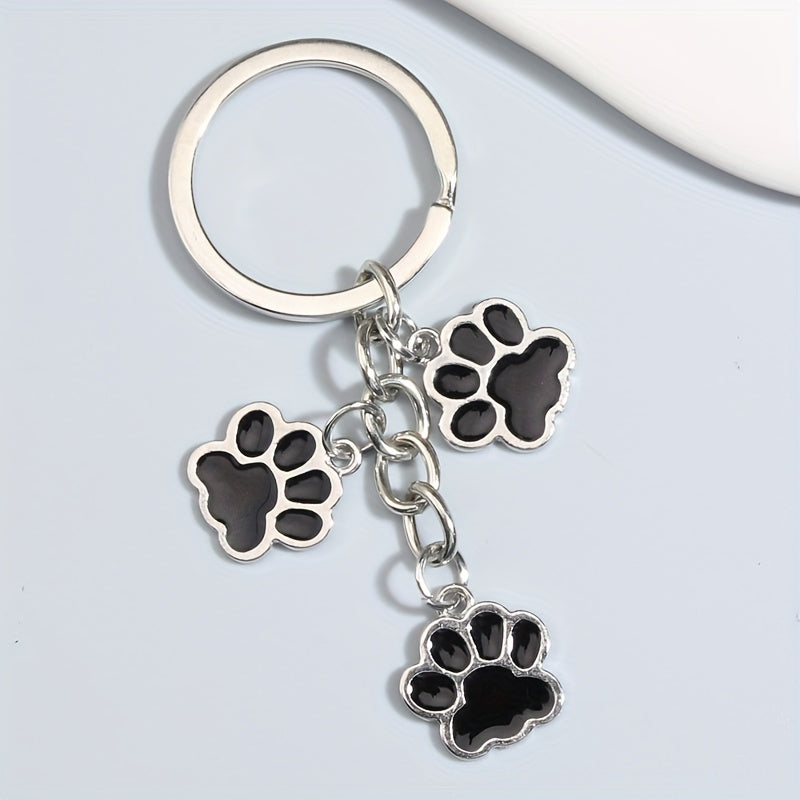 Cartoon Pet Paw Keychain Key Ring Purse Bag Backpack Car Key Charm Earbud Case
