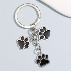 Cartoon Pet Paw Keychain Key Ring Purse Bag Backpack Car Key Charm Earbud Case
