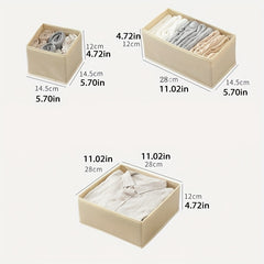 3 Pcs Storage Box Wardrobe Clothes Organizer Containers