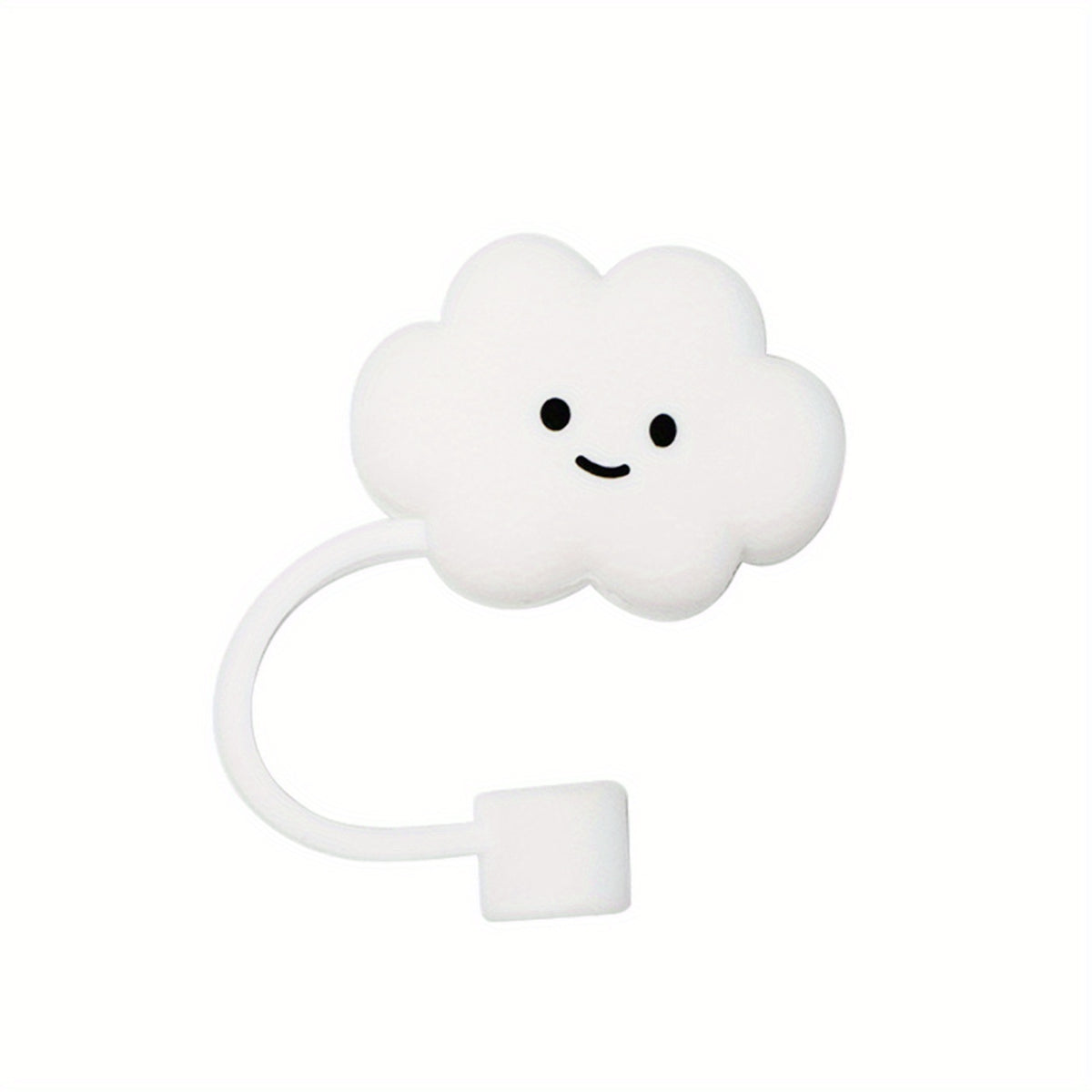 1pc Cartoon Straw Tips Cover for Drinks, Summer & Winter Drinkware Accessory