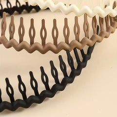 3pcs Nonslip Tooth Headband Wavy Head Hoop Hair Band For Women Girls