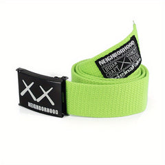Men's XX Canvas Leather Belt, 3 1/5-inch - Can Be Tied for 20 Years