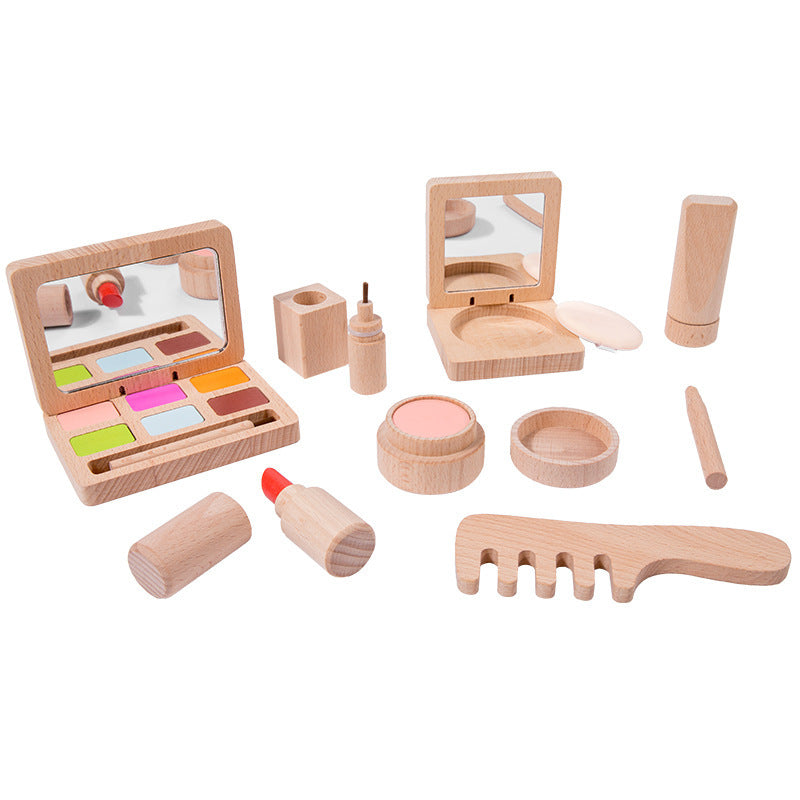 Wooden Play House Makeup Toy for Girls