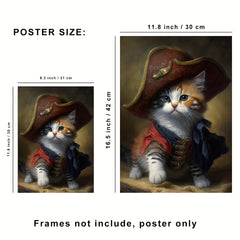 Pirate Baby Cat Wall Stickers Waterproof Home Dec
