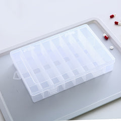 1pc Hardware Parts Sub grid Box With Lid Fixed Grid Plastic Storage Box
