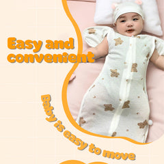 Ultra Soft Infant Sleeping Bag 0-6 Months with Bear Hat