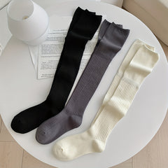 Solid Thigh High Socks Comfy Over The Knee Socks Women's Stockings