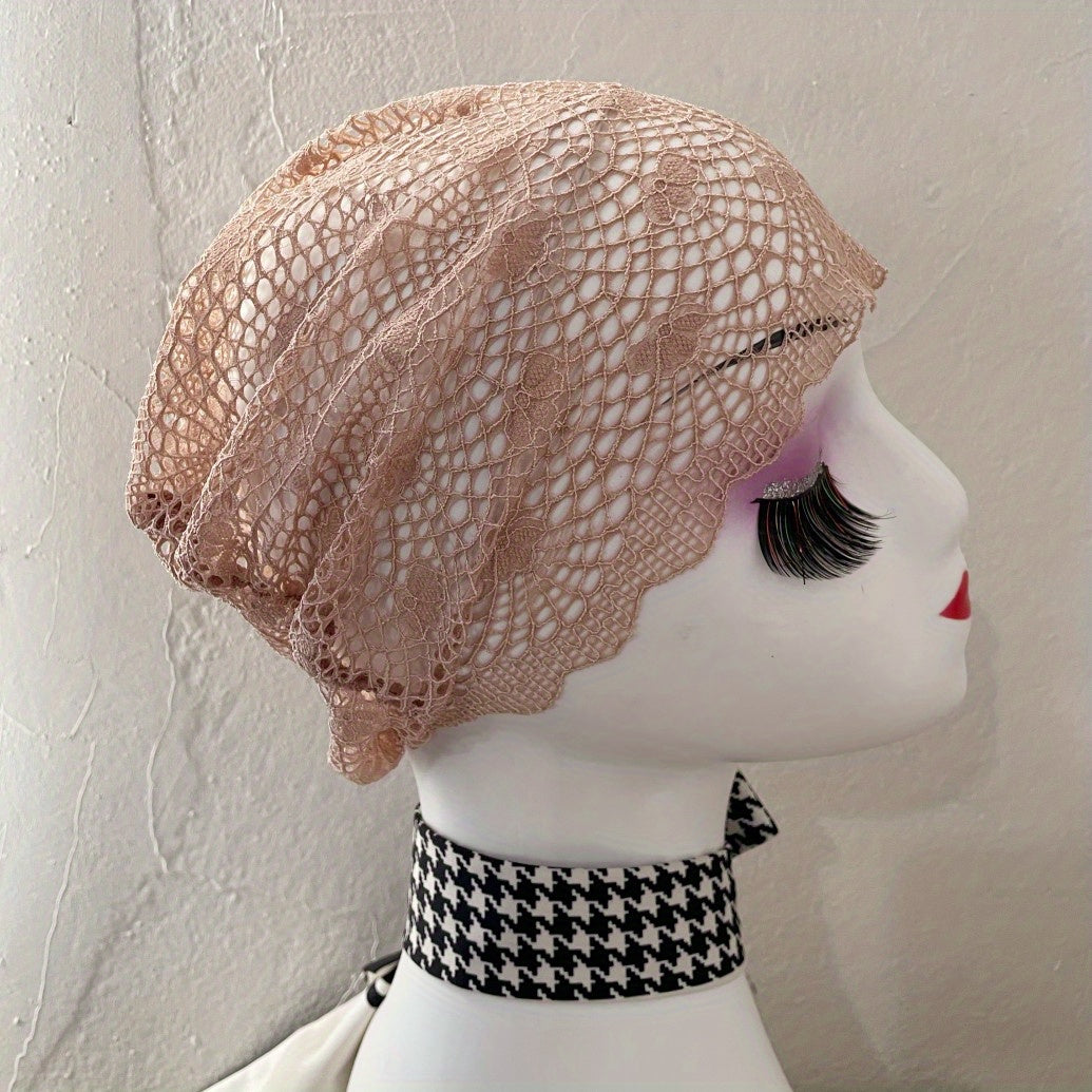 Hollow Out Lace Beanie Turban Cap Head Wrap Chemo Hats