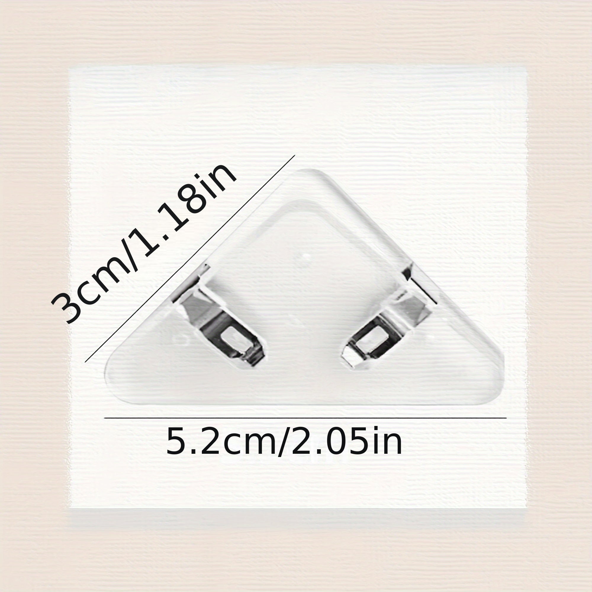 5pcs Frosted Transparent Corner Clip for Paper Data Storage