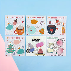 Cartoon Sticky Notes 60 Sheets Creative Note Book Cartoon Shaped Stickers