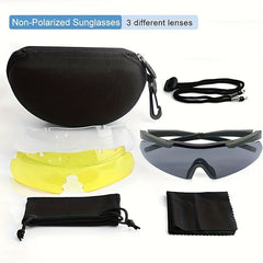 Outdoor Safety Glasses With 3 Lenses