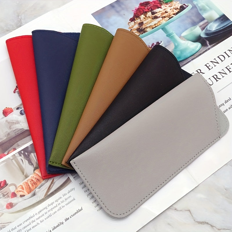 Minimalist PU Leather Glasses Bag Sunglasses Storage Pouch