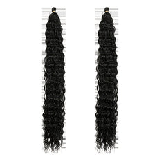 2pcs 50.8cm Afro Kinky Curly Hair Bundles Braided Hair Extensions Synthetic 1B