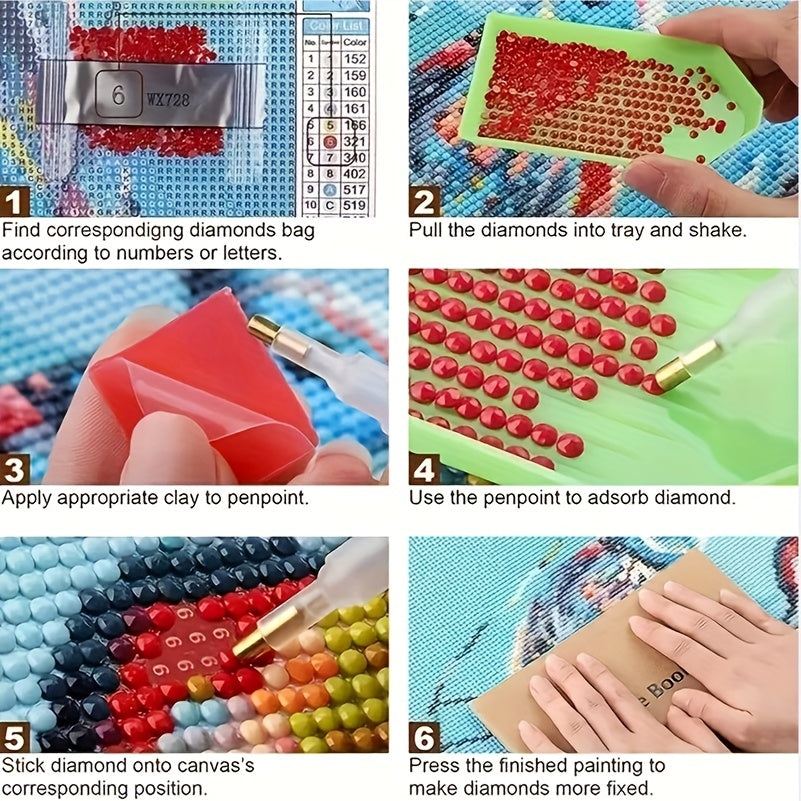 DIY 5D Diamond Painting Set Landscape Reflective Tree Full Drill