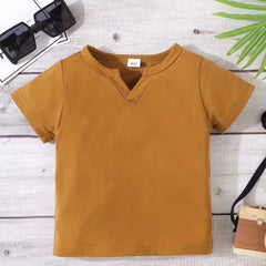 Baby Boys V Neck T shirt Tees Tops Soft Comfortable Summer Clothes