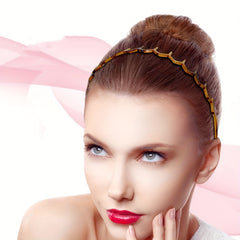 2pcs Wavy Headband Teethed Hair Band Resin Durable Headdress for Skincare