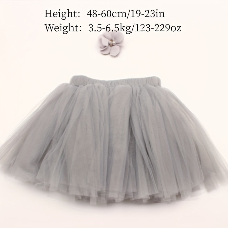 2pcs Baby Girl Tutu Skirt Set for Newborn Photo Props & Shower