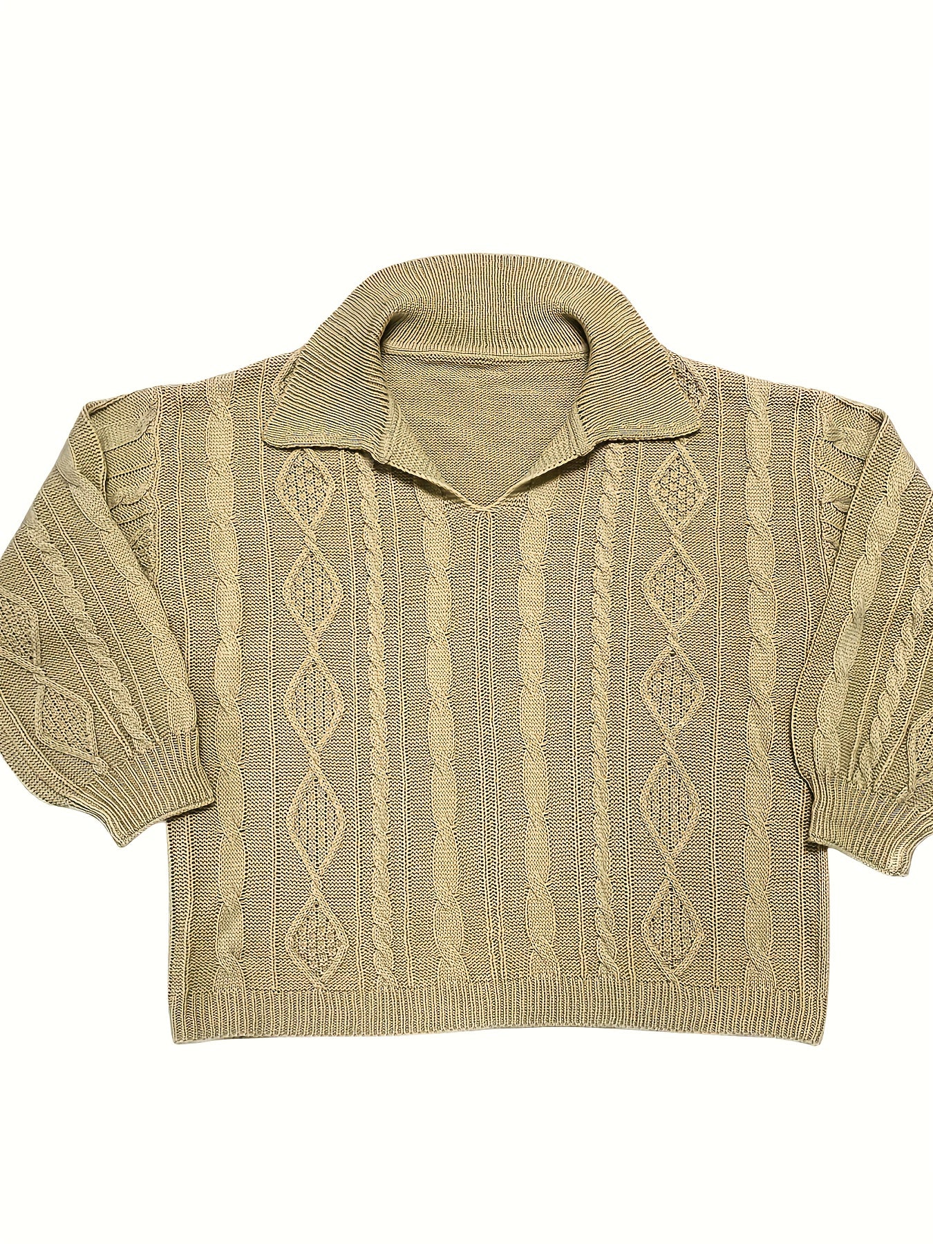  Cable Long Sleeve Pullover Jumper