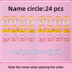 24pcs Custom Shoe Name Labels for Students' Items, Laser Engraved