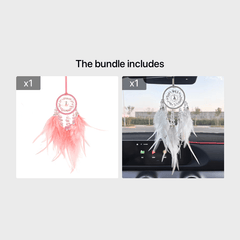 Feather Dream Catcher Mesh Wind Chime Car Pendant