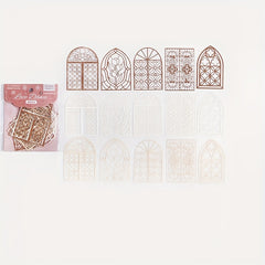 15 Sheets Hollow Lace Material Package Lace Dance Series Retro Lace Collage