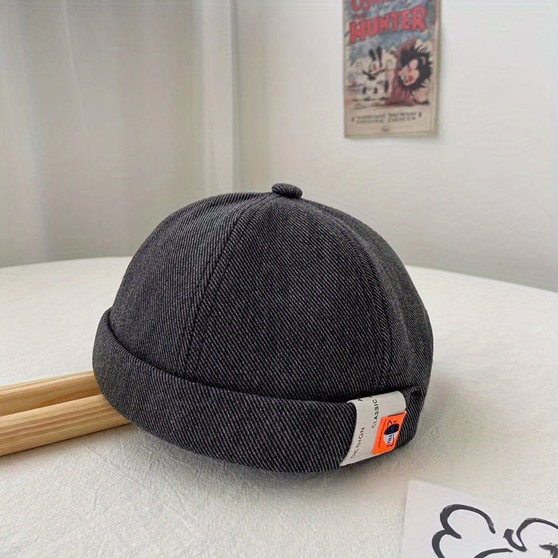 Hip Hop Patched Landlord Hat Female Spring Summer Retro Ruffle Melon Skin Hat