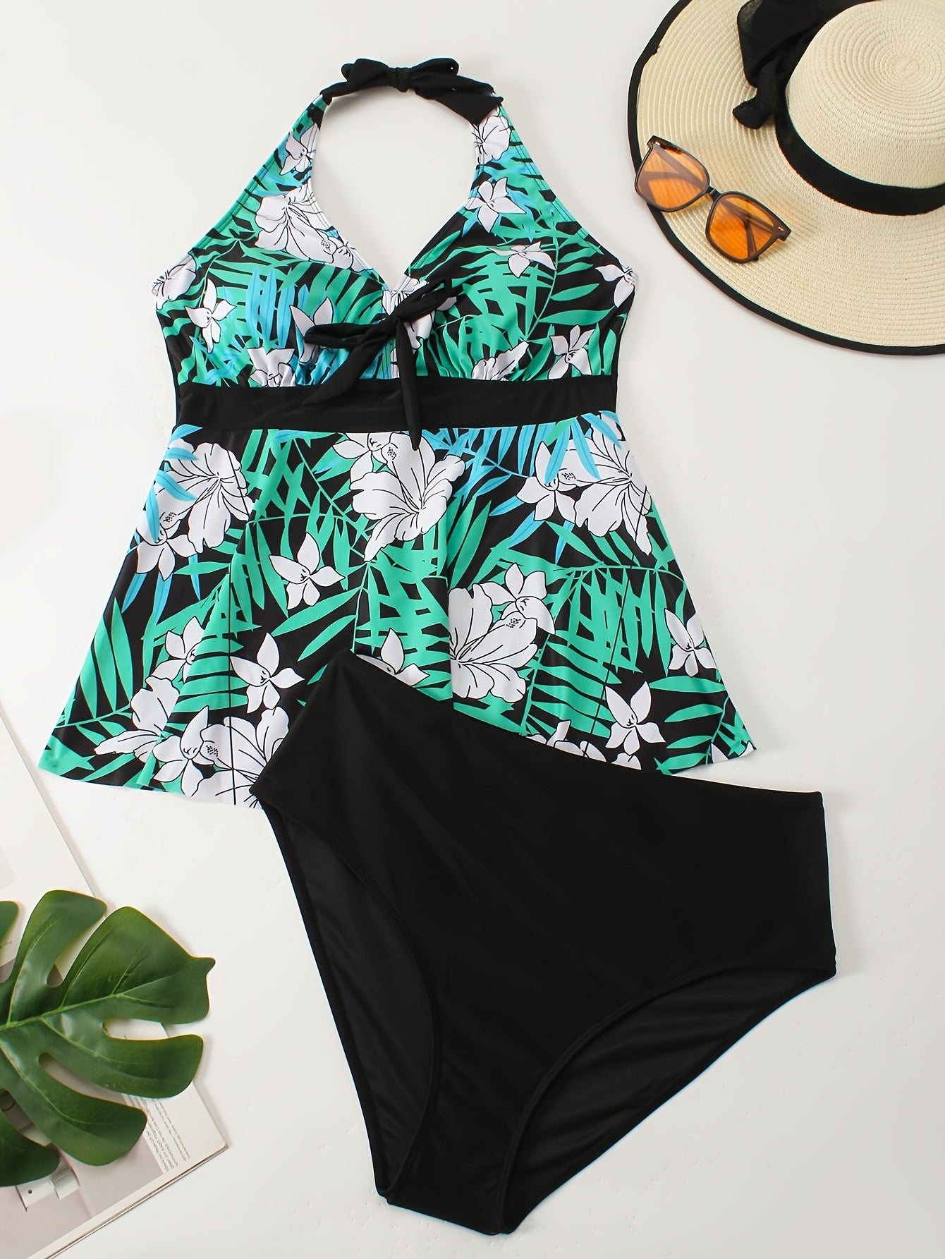  Rainbow Striped Tankini Set