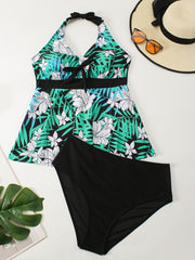  Rainbow Striped Tankini Set